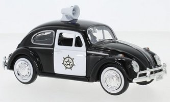 VW Käfer, black/white, police, 1966